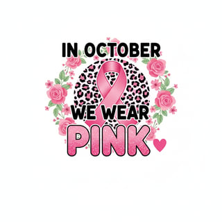 Breast Cancer Awareness Pink Ribbon Design