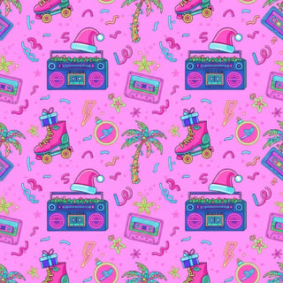 Retro 80s Christmas Pattern