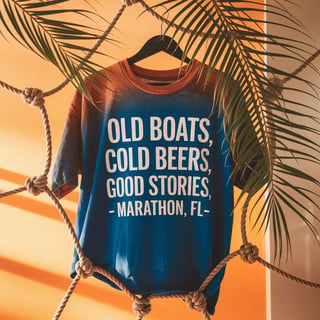 Tropical Shirt Design with Bold Lettering