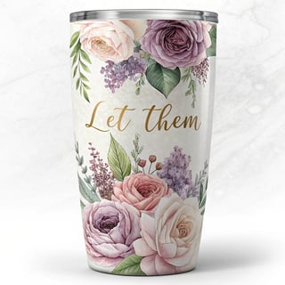 Elegant Floral Tumbler Wrap Design