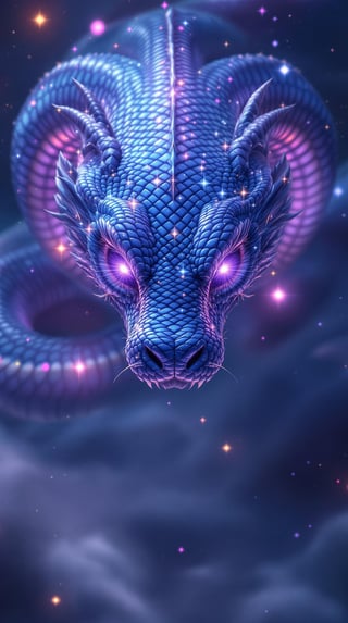 Celestial Serpent in Ethereal Night