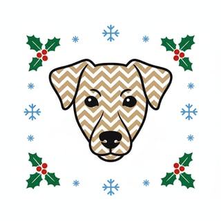 Festive Jack Russell Terrier Vector