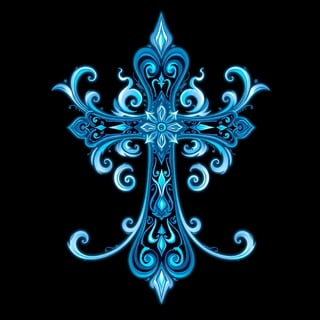 Symmetrical Fantasy Cross Illustration