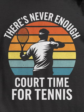 Vintage Tennis Player Silhouette Art