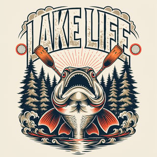 Retro Lake Life Outdoors T-Shirt