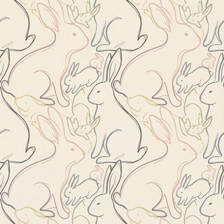 Minimalist Bunny Silhouette Pattern