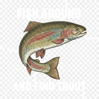 Retro Rainbow Trout Illustration