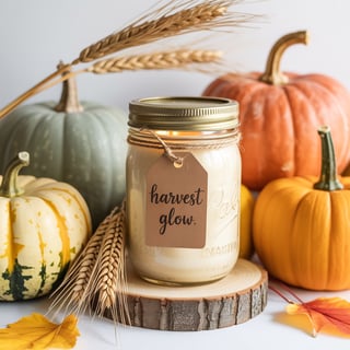 Rustic Mason Jar Candle Scene