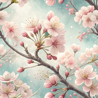 3D Endless Cherry Blossom Design