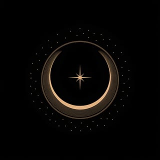 Minimal Gold Crescent Moon Logo