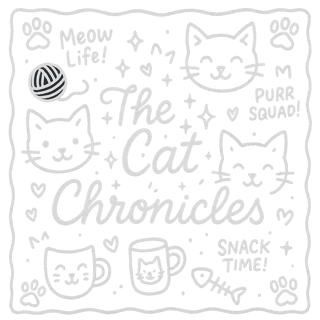 Hand-Drawn Cat Doodle Illustration