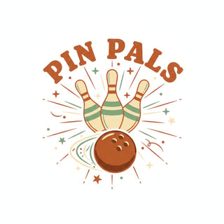 Pin Pals Retro Bowling Tee Design