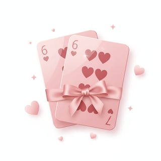 Romantic Pink Hearts Playing Cards