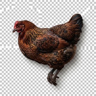 Photorealistic Chicken Studio Cutout