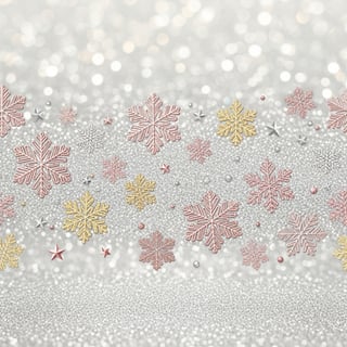 Silver Glitter Winter Bokeh Background