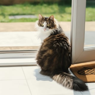 Realistic Digital Oil Painting of Cat