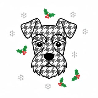 Miniature Schnauzer Holiday Vector