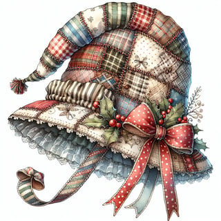 Victorian Christmas Patchwork Hat