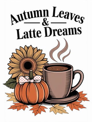 Autumn Leaves & Latte Dreams Graphic