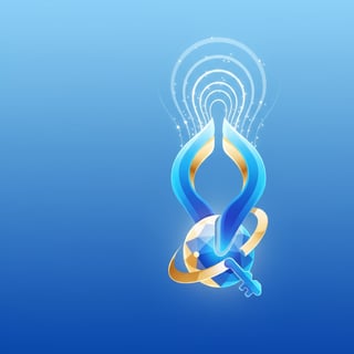 Gradient Blue Unlock Impact Icon