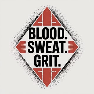 Vertical Diamond Badge with Bold Text