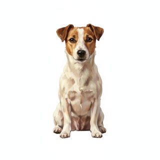 Acrylic Brushstroke Jack Russell Illustration
