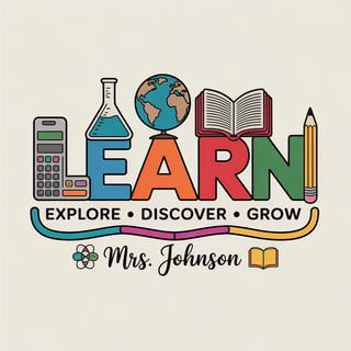 Colorful LEARN Vector Graphic