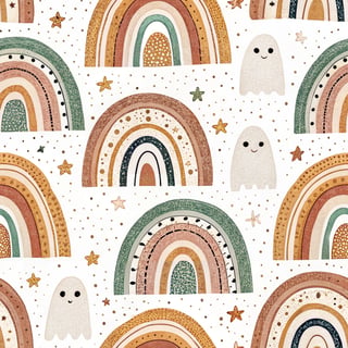 Boho Rainbows with Minimalist Ghosts