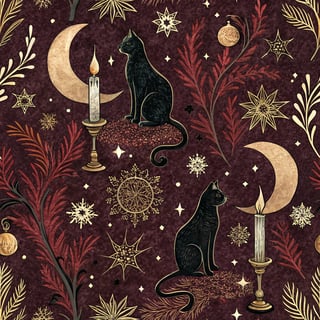 Maroon Gothmas Seamless Pattern