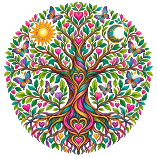 Colorful Bohemian Tree of Life T-Shirt