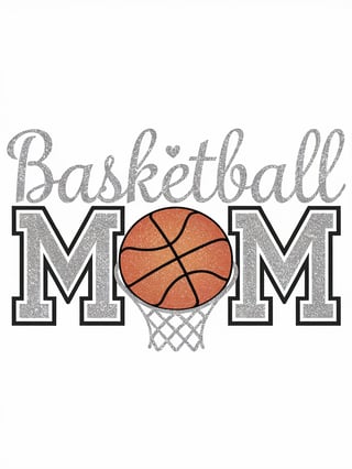 Basketball MOM Design with Glitter
