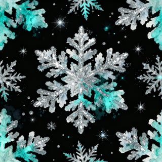 Modern Winter Watercolor Seamless Design