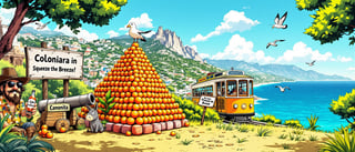 Comic Scene in Sunny Mallorca