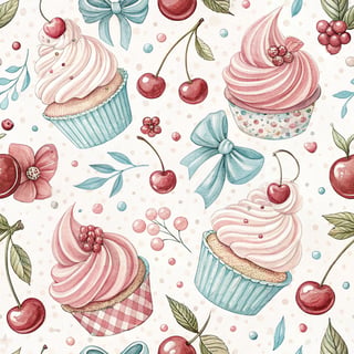 Coquette Cherry Dessert Pattern