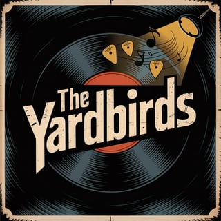 Vintage Yardbirds Band Cover Design