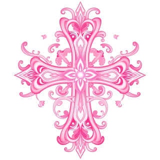 Symmetrical Fantasy Pink Cross