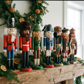 Vintage Christmas Nutcrackers Row