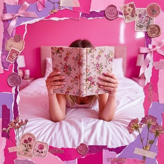 Bright Pink Bedroom with Book