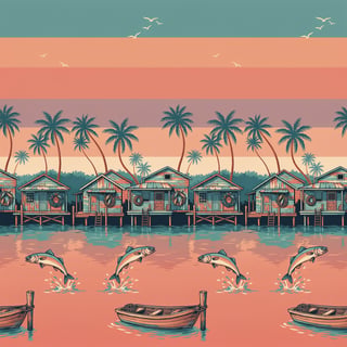 Old Florida Fishing Village Tumbler Wrap
