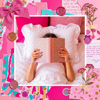 Bright Pink Bedroom with Book