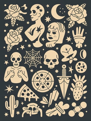 Eclectic Tattoo Flash Patterns