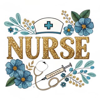 Decorative Nurse Word Art