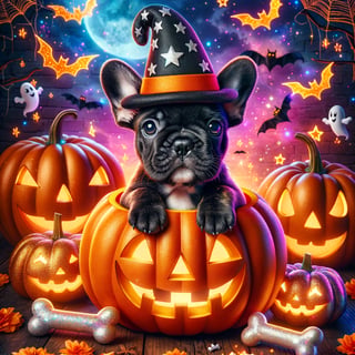 Cute Halloween French Bulldog Puppy