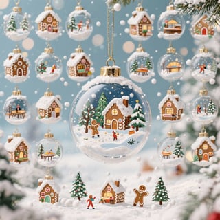 Whimsical Christmas Ornament Scenes