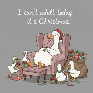 Sarcastic Women's Christmas Goose Design