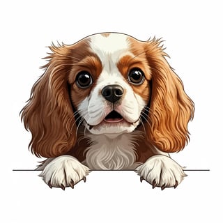 Excited Cavalier King Charles Spaniel