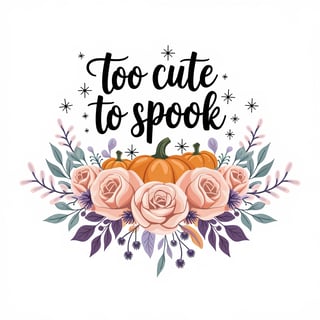 Pastel Floral Design with Cute Quote