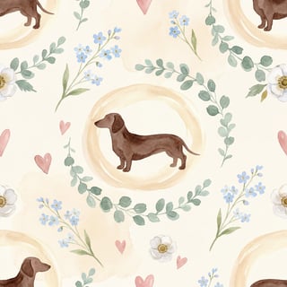 Watercolor Dog Memorial Pattern