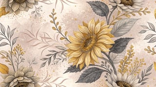 Luxurious Watercolor Floral Illustration