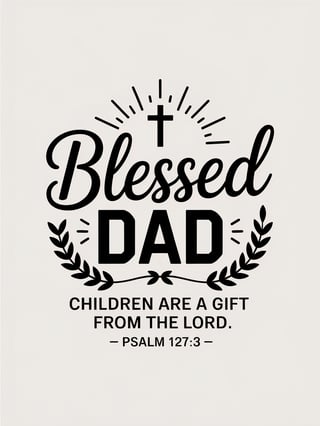Blessed Dad Christian Typography Design